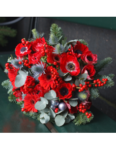 Bouquet Natalizio Rosso Strani Fiori Torino