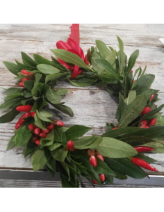 Coroncina con Peperoncini e bacche