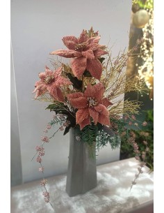 Composizione Natalizia rosa Strani Fiori Torino