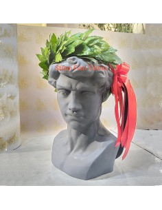 coroncina solo foglie e fiocco